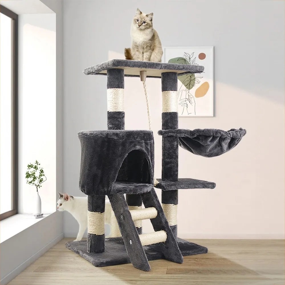 Kočičí škrabadlo Silaxo 75 cm tmavě šedé/bílé