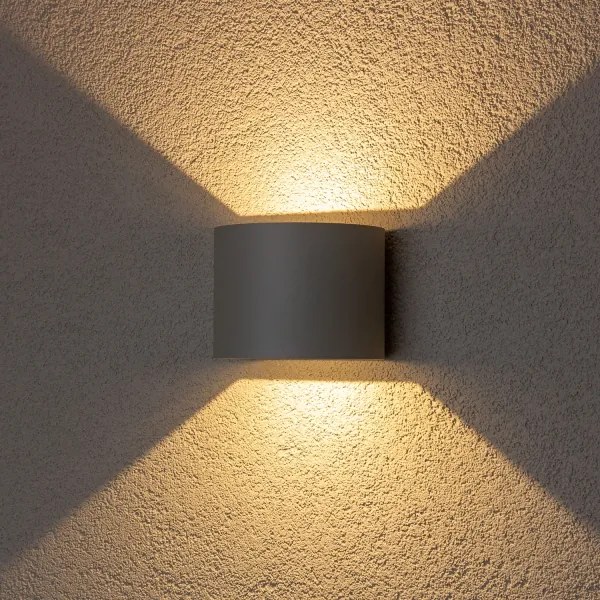 Brilagi - LED Vonkajšie nástenné svietidlo RONDO LED/6W/230V šedá IP54