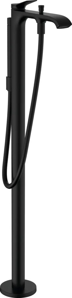 Hansgrohe Vivenis, voľnestojaca vaňová batéria do podlahy, s príslušenstvom, čierna matná, HAN-75445670
