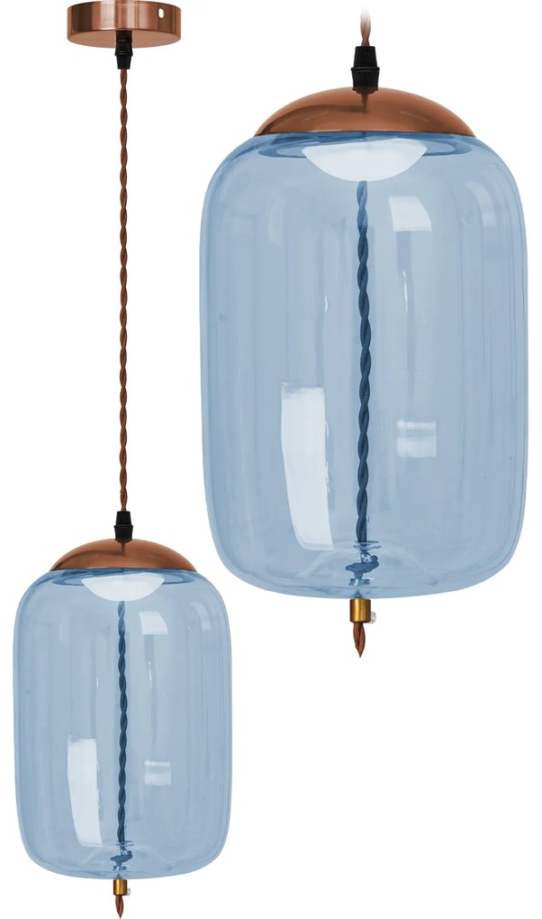 Stropné LED svietidlo HOVER typ A - 5W - rose gold / modré