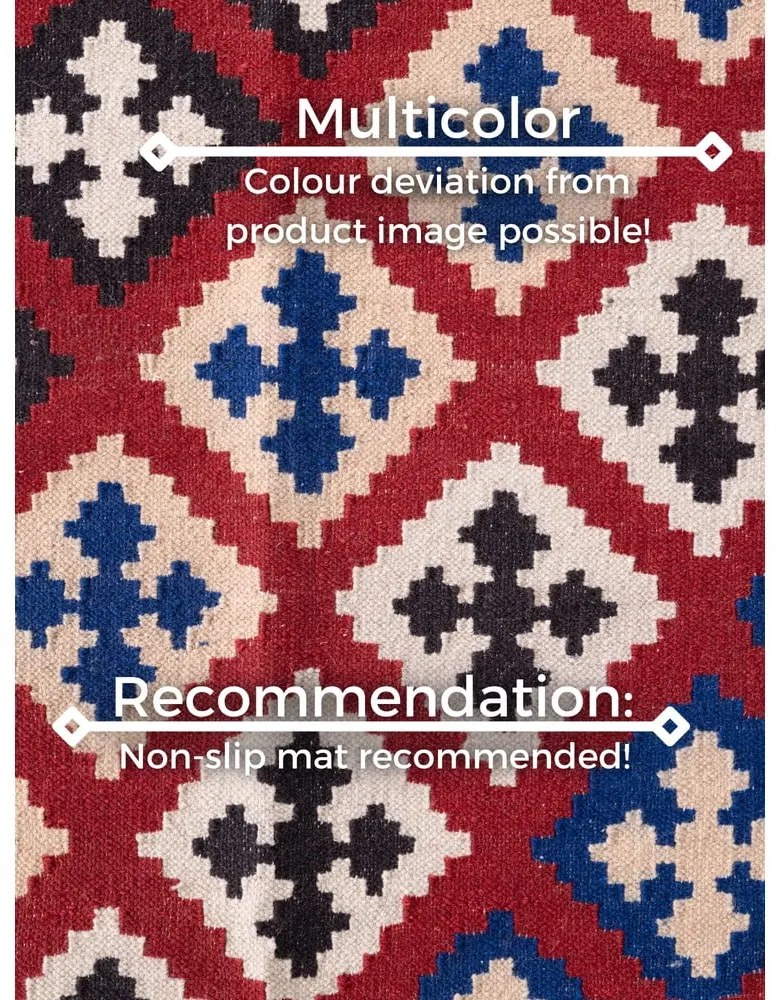 Červený obojstranný ručne tkaný vlnený koberec 200x290 cm Kamal Rami – Nouristan