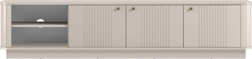 TV stolík Vesper 187 cm 3D - kašmír / zlaté úchyty