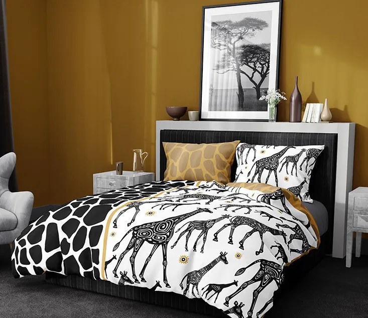 Bavlnené obliečky Homa DELUXE SAFARI na zips 140x200 cm