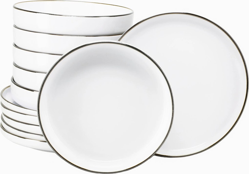 XXXLutz JEDÁLENSKÝ SERVIS Nordic Festive Weiss 12-dielne Creatable - Online Only bytové doplnky - 007768075804