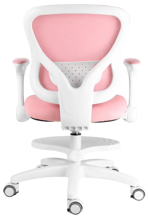 Detská rastúca stolička Neoseat JUNI 007 — látka, prateľný poťah, ružová