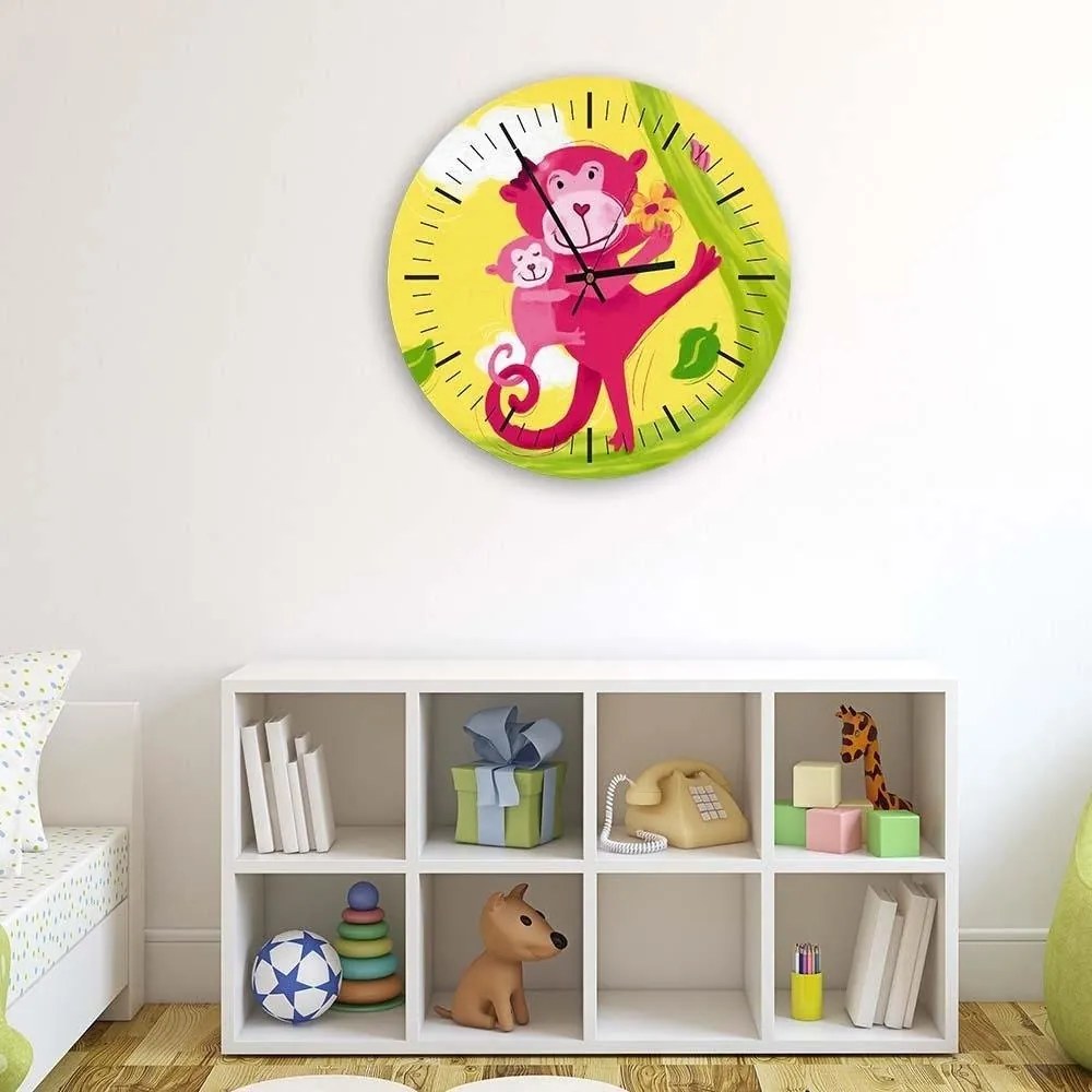 Gario Hodiny na stenu Opice Rozmery: 80 x 80 cm