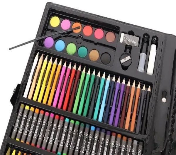 Výtvarná sada Mega Art Set na maľovanie 168 ks čierná