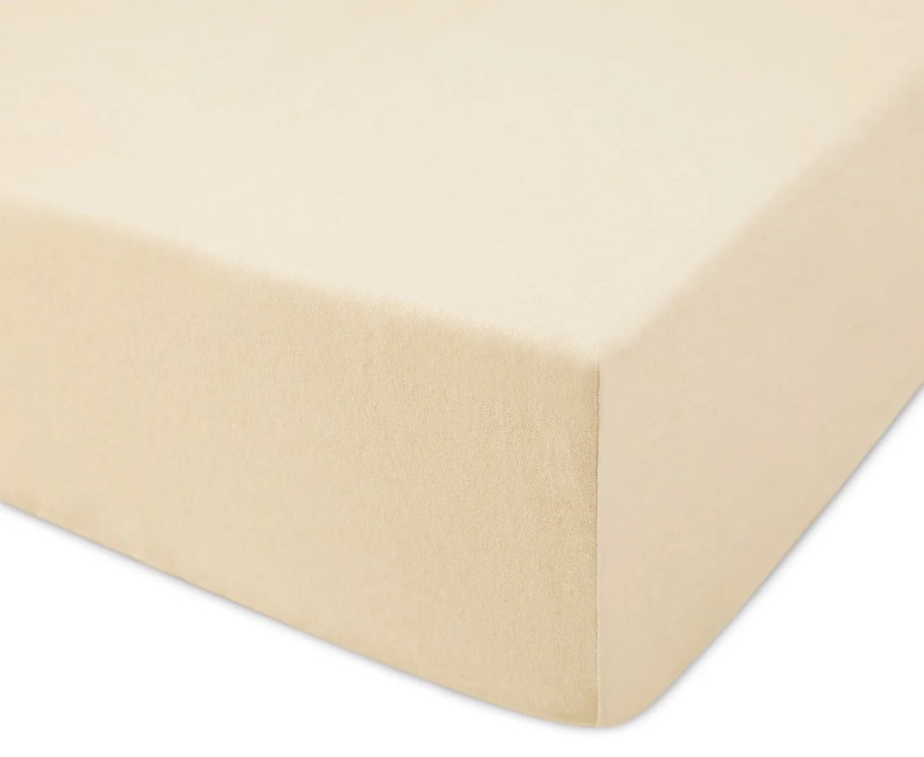 JERSEY PRESTIERADLO PREMIUM 160X200 CM SVETLOBÉŽOVÉ