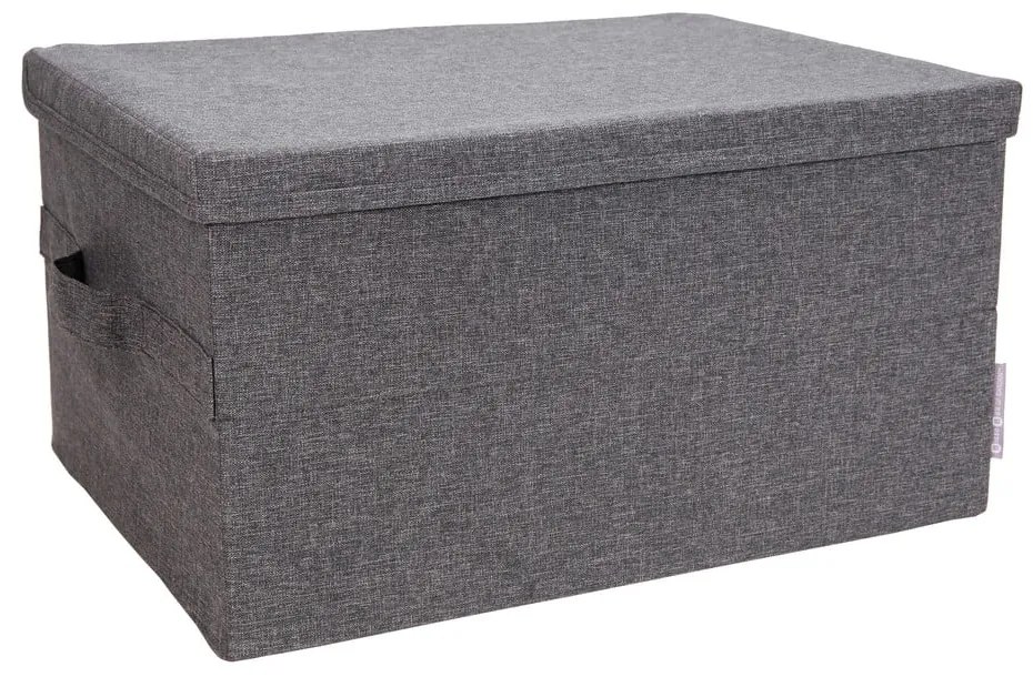 Sivý látkový úložný box s vekom 34x45x25 cm Soft Storage – Bigso Box of Sweden