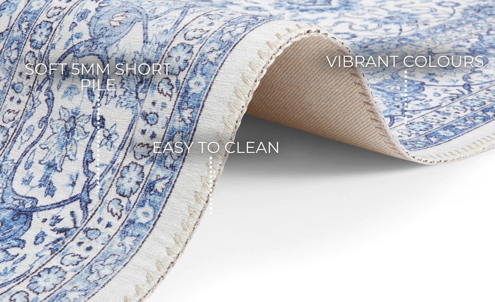 Kusový koberec Imagination 104219 Sapphire / Blue z kolekcie Elle, 120x160, modrá, chodba / predsieň, ELLE Decoration