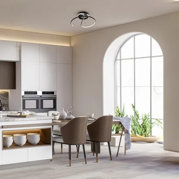 LED Prisadený luster DELTA LED/30W/230V čierna