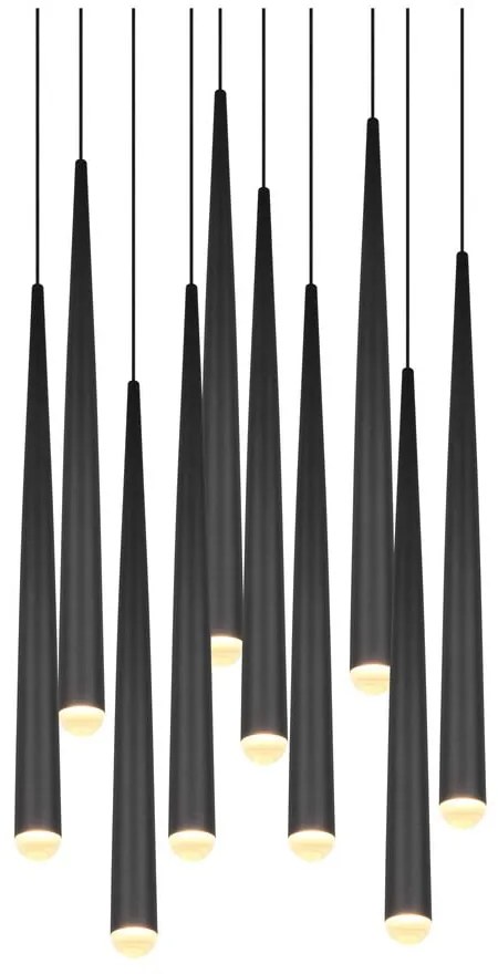 Čierne LED závesné svietidlo ø 30 cm Cala – Trio Select