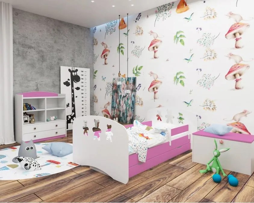 Detská posteľ so zásuvkou 200x90 cm s výrezom MACKOVIA + matrac ZADARMO!