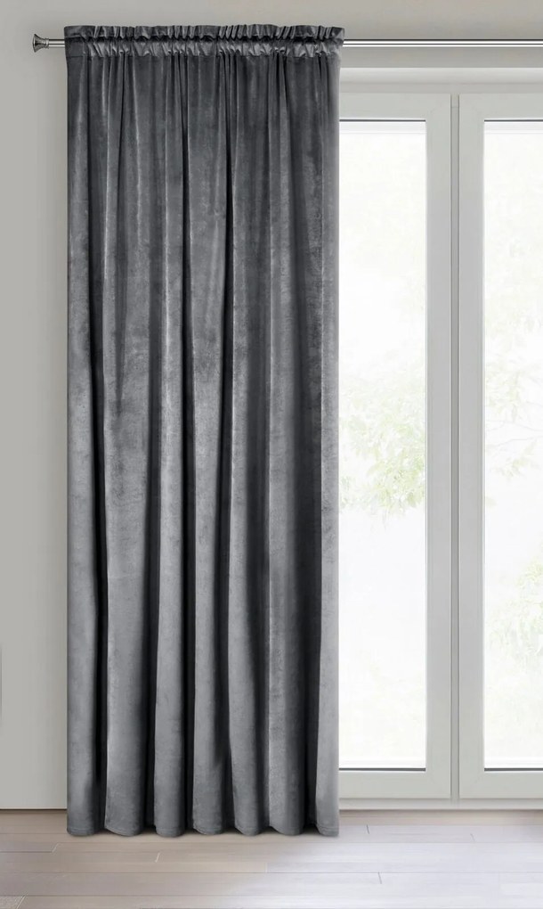 ZATEMŇOVACÍ ZÁVES NA PÁSKE ROSA 140X270 CM GRAFITOVÁ