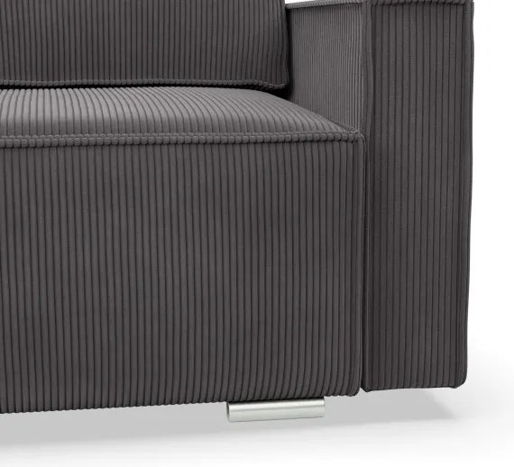 Rohová rozkladacia sedačka NOTO Poso 022 tmavosivá