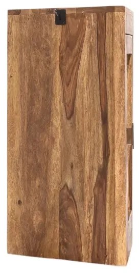 furniture-nabytek.cz - Masívna nástenná skrinka do kúpeľne Lagos z palisandra, lakovaná, hnedá – 60×32×65 cm