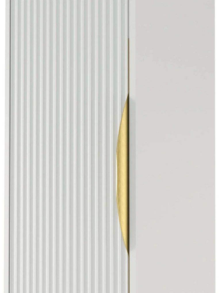 Závěsná koupelnová skříňka Avila 38 cm bílá/zlatá