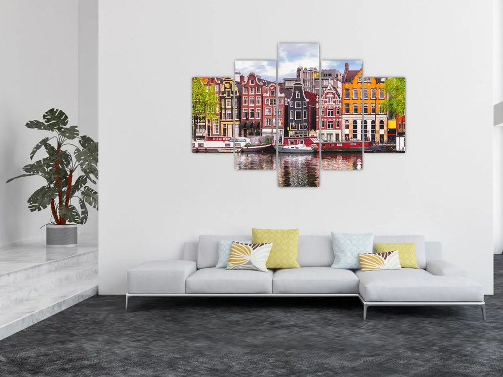 Obraz - Amsterdam, tanečné domy (150x105 cm)