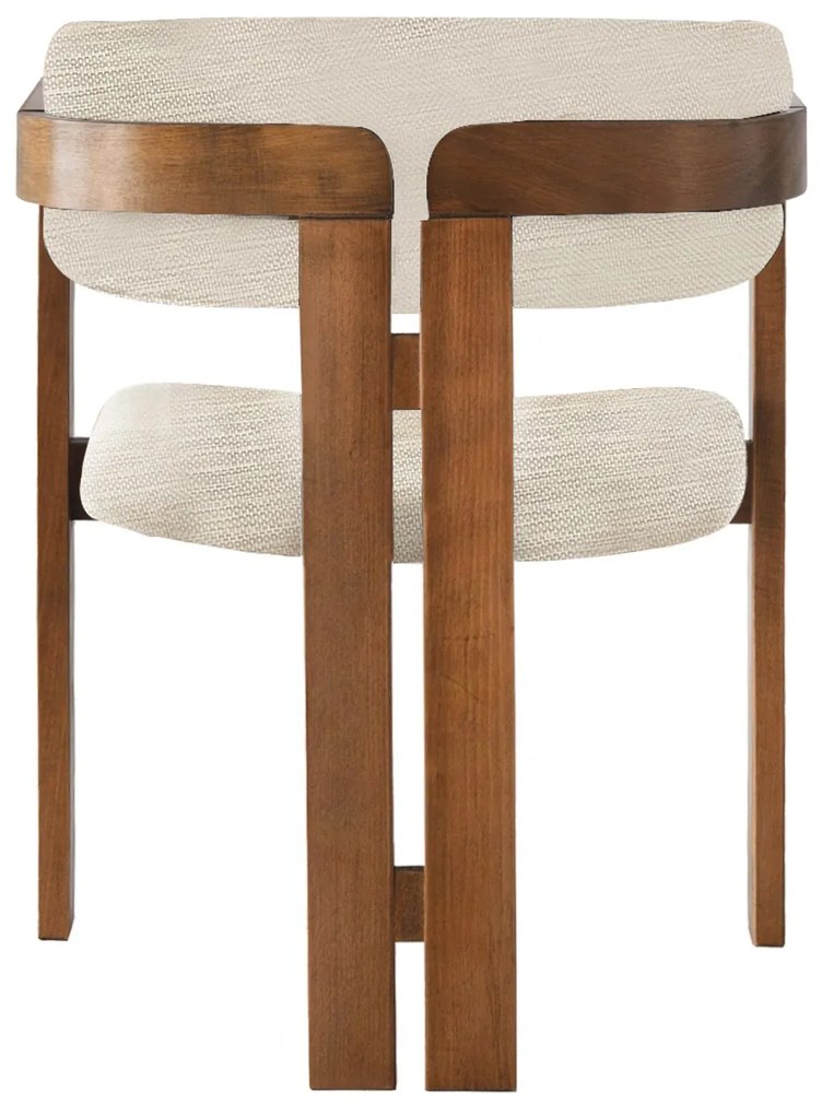 Jedálenská stolička CO z masívu svetlosivá/orech