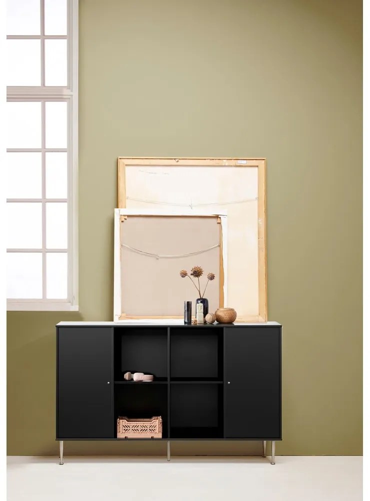 Čierny modulárny policový systém 136x69 cm Mistral Kubus - Hammel Furniture