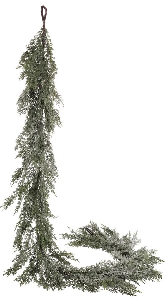 Vianočná girlanda Tuja, 180 cm, srienistá