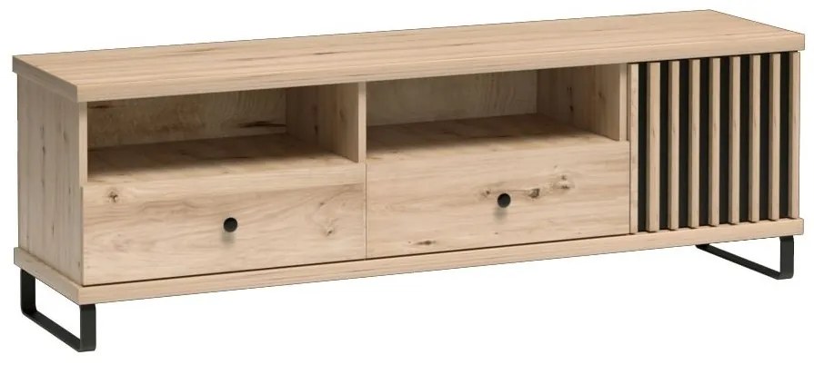 CAROLYN C6 televízny stolík na nožičkách, dub Artisan