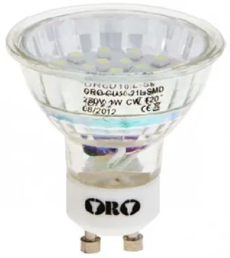 ORO LED 21 230V 1W GU10  červená