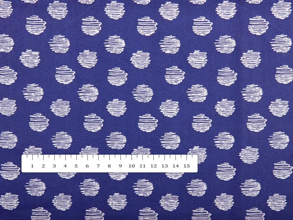 Biante Bavlnená obliečka na vankúš s lemom Sandra SA-214 Biele bodky na modrom 35 x 45 cm