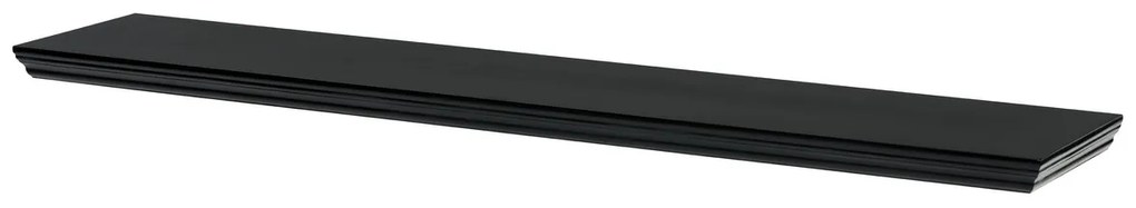 Nástenná polička P-026, matná čierna, 120 cm