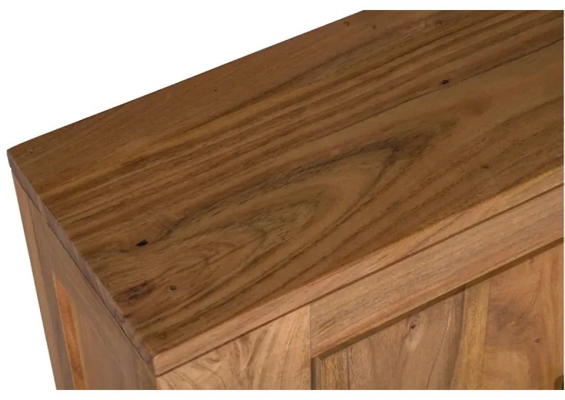 furniture-nabytek.cz - Masívna kúpeľňová nástenná skrinka Auckland z akácie, lakovaná, hnedá – 45×25×70 cm