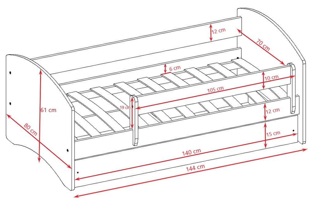 Detská posteľ Babydreams race ružová