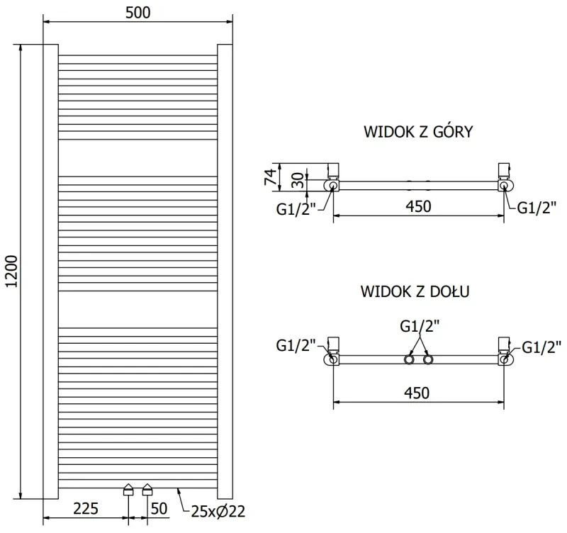Mexen Mars, vykurovacie teleso 1200 x 500 mm, 528 W, biela, W110-1200-500-00-20