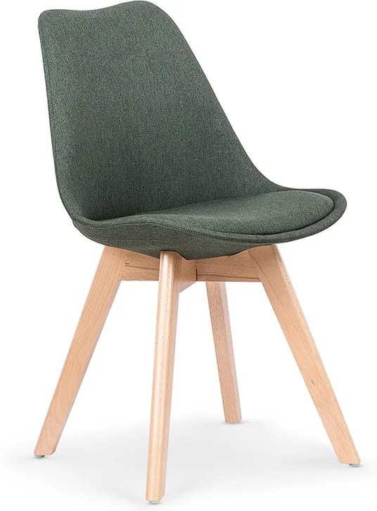 DREVONA Jedálenská stolička tmavo zelená K303