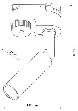 LED Bodové svietidlo do lištového systému LAGOS 1xG9/3W/230V zlatá/čierna