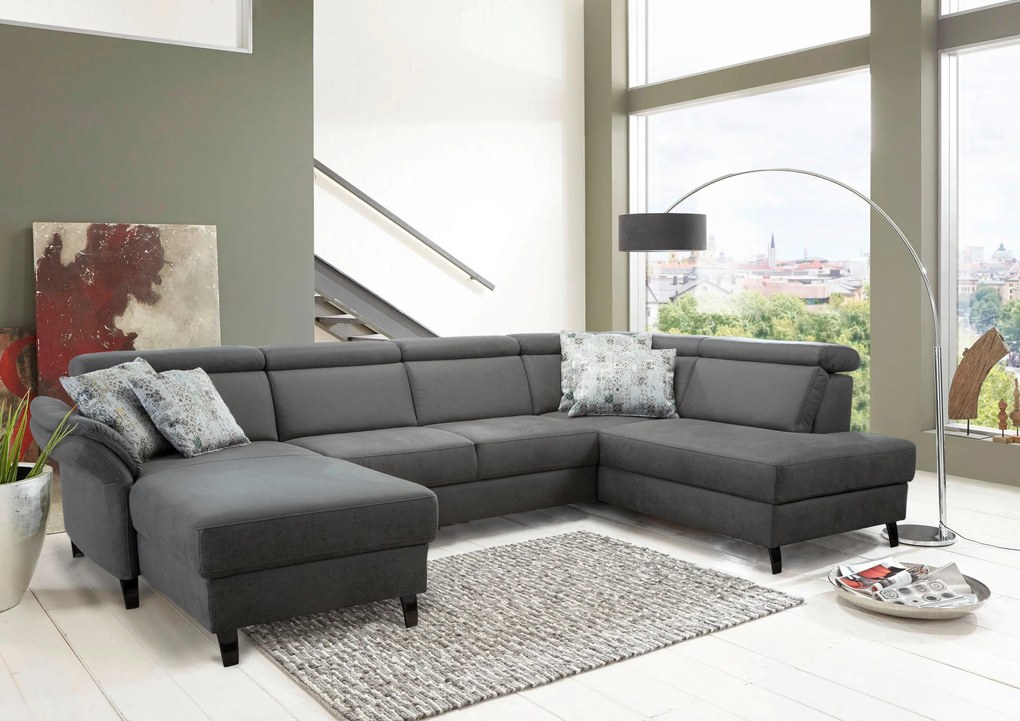 XXXLutz SEDACIA SÚPRAVA, textil, antracitová Sit & More - Sedačky - 000144005217