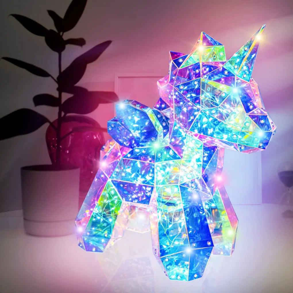 PRISMIC™ 3D Puzzle LED lampa - Jednorožec (APU-R-PM-1573)