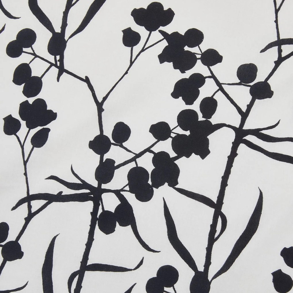 Obliečky z Renforcé bavlny BERRIES bielo-čierne Rozmer obliečky: 80 x 80 cm | 135 x 200 cm
