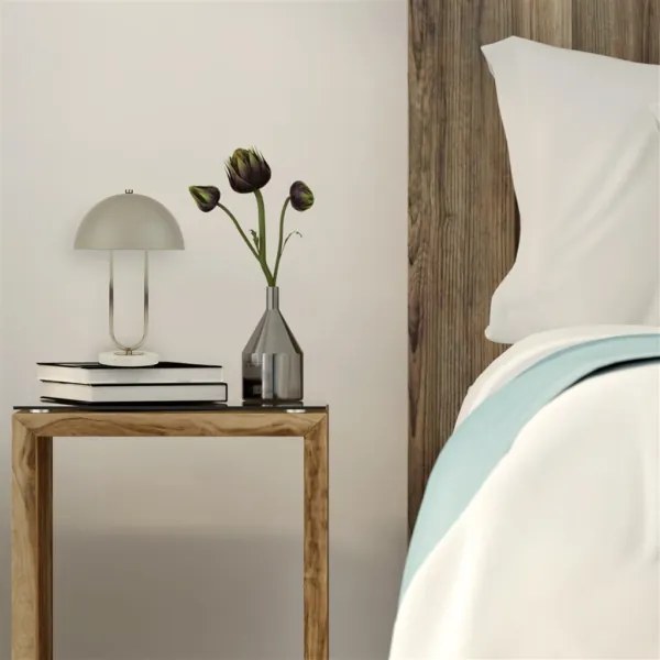 Searchlight EU60949GY - Stolná lampa DOME 1xG9/7W/230V strieborná