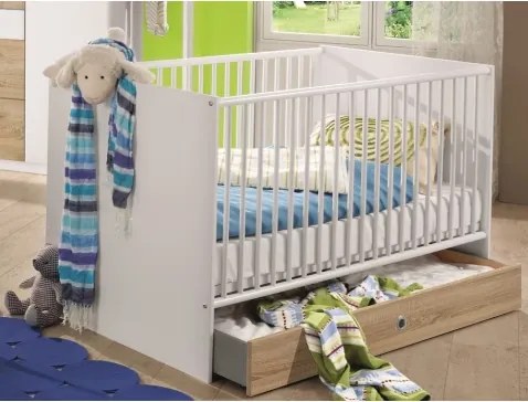 Detská baby postieľka Joker 70x140 cm, biela%