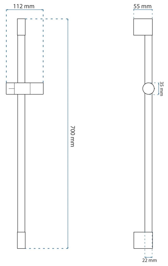 Tutumi Rea príslušenstvo, sprchový stĺp s držiakom ručnej sprchy 70cm, 322215A, zlatá, REA-P5981