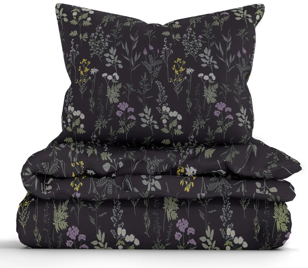 Predĺžené bavlnené obliečky Renforcé – Bianca antracitové