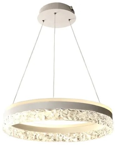 LED Stmievateľný luster na lanku LED/80W/230V 3000-6500K biela + diaľkové ovládanie