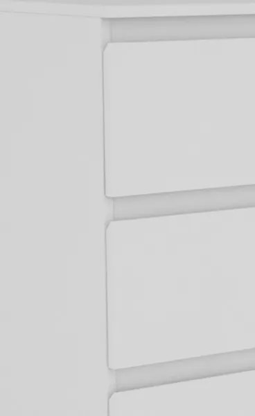 Komoda so 4 zásuvkami Carlos, biela, 75 cm
