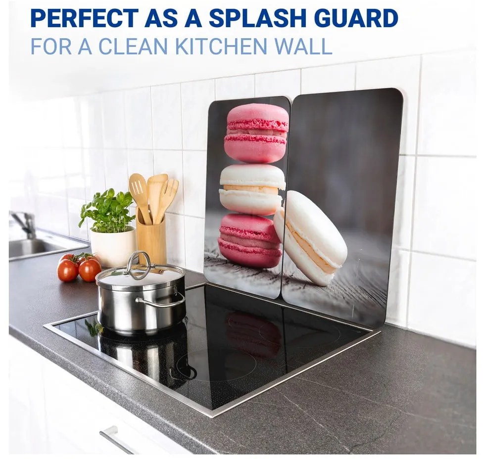 Sada 2 sklenených krytov na sporák Wenko Macarons