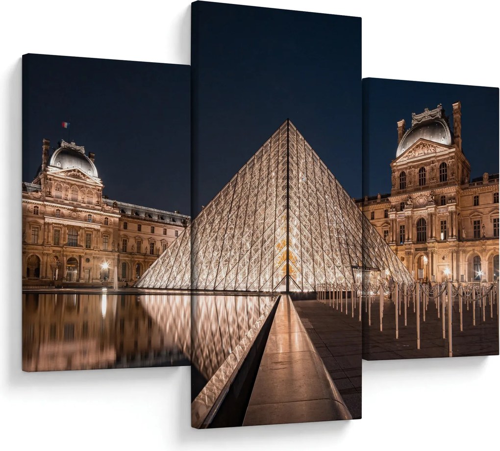 Obraz - Louvre v noci (90x60 cm)