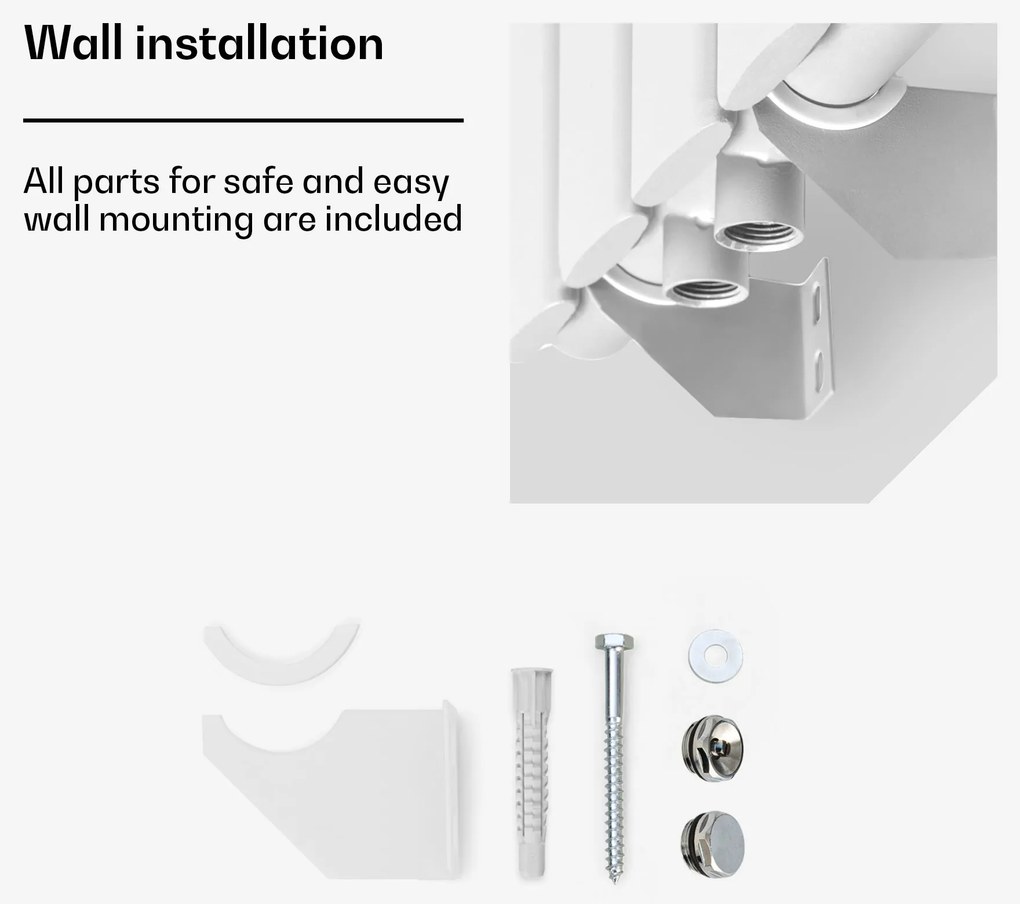 Blumfeldt Tallheo, 47 x 160, radiátor, rúrkový radiátor, 728 W, teplá voda, 1/2