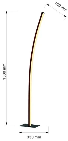 Wofi 3020-106 - LED Stmievateľná stojacia lampa BOLOGNA LED/21W/230V