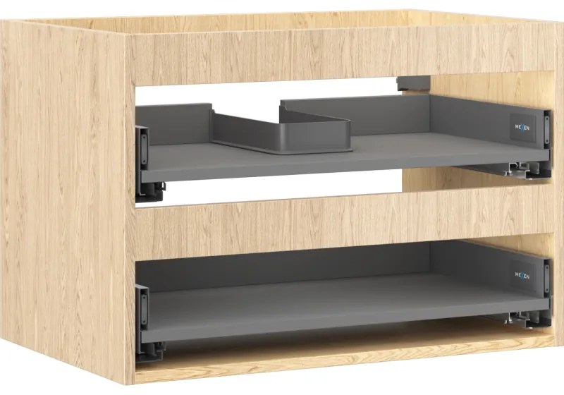 Mexen Box-A, závesná skrinka 70 cm, 2 zásuvky, dub, 91AX0-0700-470-2-81