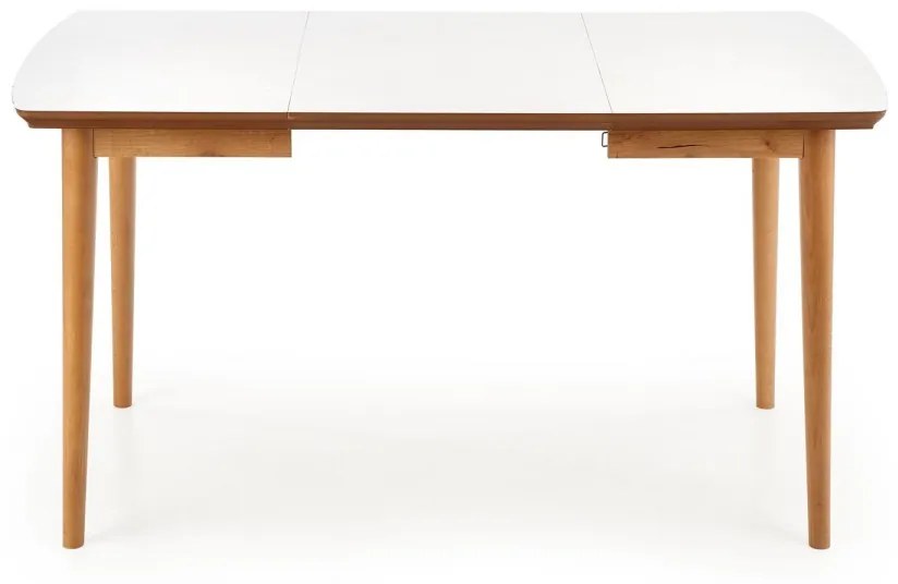 Rozkladací jedálenský stôl Bradley 140-185x80 cm biely