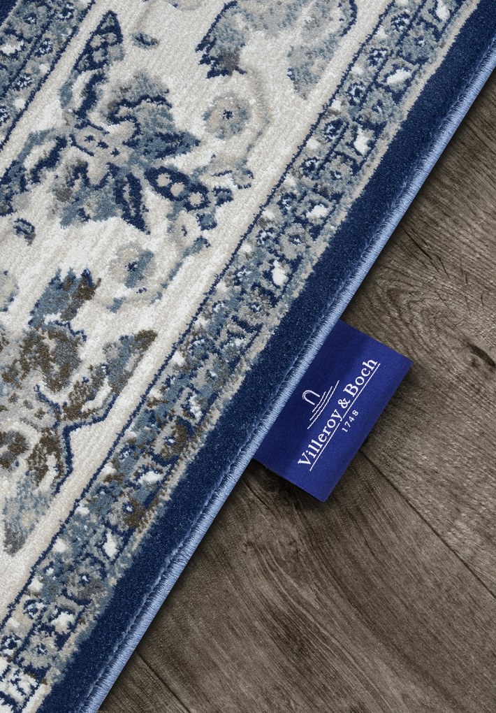 Villeroy & Boch, Kusový koberec Villeroy & Boch 106123 Blue, Cream, 120x170, modrá, obývacia izba